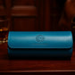 Genuine Napa Leather Watch Roll Travel Case for 3 Watches - Travel Watch Rolls and Leather Watch Display Cases with Velvet Interior - Watch Storage Organizer Men's (Blue 3 Watch Roll Case)