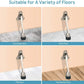 Door Stopper, Kick Down Door Stops for Heavy Doors, with Rubber Tip and Spring Lever, Adjustable, Easy to Set Down and Release, 4-Inch, for Wide Doors (4inch x 2pack, Dark Grey)