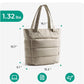 BAGSMART Tote Bag for Women, Lightweight Puffy Tote Bag with Compartments Shoulder Bag Handbag for Travel, Work, Gym,