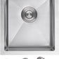 POPFLY 15x17 Inch Undermount Bar Prep Sink, 15” Undermount Rectangle Kitchen Sink, 304 Stainless Steel Single Bowl Small Kitchen Rv Sinks, Brushed