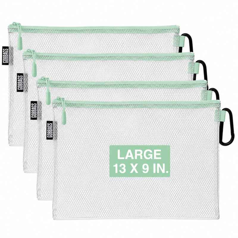 Air Production Large Clear Zipper Pouch (4 Count)