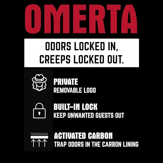Dime Bags Odor Sealing Locking Backpack, Carbon Lining for Smell & Spill Protection, 3-Digit Combo Lock, Durable Water-Resistant Exterior, Compact Travel Bag, Changeable Patch, Mini Molly (Black)