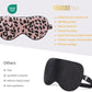 ZIMASILK Adjustable 100% 22 Momme Mulberry Silk Sleep Mask for Sleeping, Filled with Premium Mulberry Silk, Softest & Breathable Eye Sleeping Mask (Leopard - Black Pink)