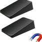Premium Rubber Door Stop - Large Door Stopper Wedge,Anti-Slip Design, Automatically Fixed,Works On All Floor Types and Carpet Heavy Duty Door (2 Pack, Black)…