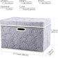 PRANDOM Large Storage Boxes with Lids [3-Pack] Fabric Decorative Storage Bins Cubes Organizer Containers Baskets with Handles for Closet Grey 17.7x11.8x11.8 In For 6+ Year Old Boys and Girls