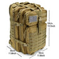 45L Military Tactical Backpacks For Men Camping Hiking Trekking Daypack Bug Out Bag Lage MOLLE 3 Day Assault Pack by QT&QY