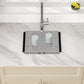Dcolora 18 Inch Undermount Small Bar Sink Single Bowl Kitchen Sink White Granite Composite Wet Bar Sinks 18"W×16"D×9"H,DC-GUW002