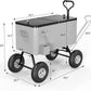VINGLI 80 Quart Wagon Rolling Cooler Ice Chest, w/Long Handle and 10" Wheels, Portable Beach Patio Party Bar Cold Drink Beverage, Outdoor Park Cart on Wheels