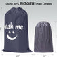 HOMEST XL Wash Me Travel Laundry Bag, Dirty Clothes Organizer, Large Enough to Hold 4 Loads of Garments, Easy Fit a Hamper or Clothing Basket, Grey