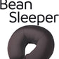 Classic Bean Sleeper, Comfortable Travel Pillow Filled with Micro Polybeans, Neck Pillow for Uninterrupted Sleep, Ideal for Airplane, Bus, Car, and Train, Travel Essentials, Black