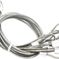 10 pcs 20 inch (50cm) 3mm Thickness Stainless Steel Wire Cable with Loops Vinyl Cover Coated Short Rope Lanyard Lock Safety Tether Chains, Clear