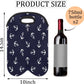 Nautical Anchors 2 Bottle Wine Carrier Tote Bag Insulated Wine Bottles Neoprene Bag with Secure Carry Handle Portable Wine Cooler Bag for Travel Picnic Beach
