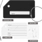 8 Pcs Luggage Tags for Suitcases, 26 Initial Letter Travel Luggage Baggage Identification Labels ID Tags Fully Bendable Tags with Stainless Steel Loop (Letter G, Black)