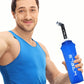 Folding Soft Flask Portable Collapsible Running Lightweight Water Bottle for Outdoor Sports,Travel with Mouthpeice Cover