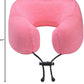 napfun Neck Pillow for Traveling, Upgraded Travel Neck Pillow for Airplane 100% Pure Memory Foam Travel Pillow for Flight Headrest Sleep, Portable Plane Accessories, Rose
