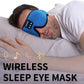Bluetooth Sleep Mask Wireless Headphones 3D Bluetooth Eye Mask for Side Sleepers Blackout Eye Mask with Headphones Speaker for Airplane,Travel, Haze Blue