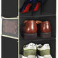 Large-Sized Hanging Shoe Organizer 8-Shelf, Hanging Closet Organizer with 8 Side Pockets, Wider Hanging Shelves for Storage Shoes Clothes 9" W × 11.8" D× 48" H, Black.
