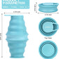 Nefeeko Collapsible Water Bottle,17oz(500ml) Reuseable BPA Free Silicone Foldable Water Bottles for Travel Gym Camping Hiking, Portable Leak Proof Sports Water Bottle with Carabiner