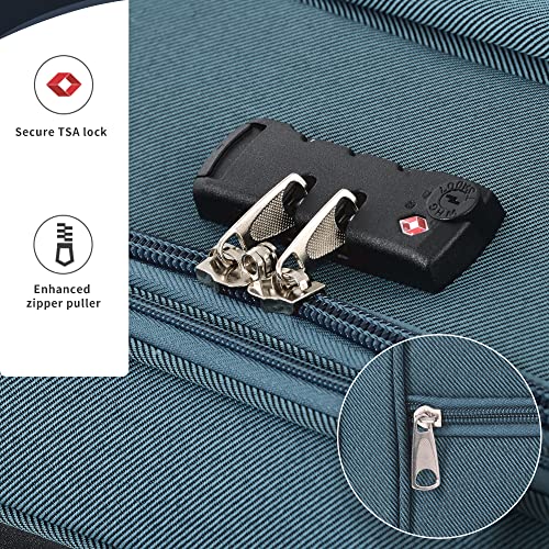 Softside Luggage Set Softshell Lightweight 3 Piece Spinner Suitcase (3 Count)