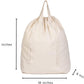 College Dorm Laundry Bags - Versatile and Heavy Duty College Laundry Hamper Liner with Drawstring - Canvas Laundry Basket Liner - 100% Cotton, Washable and Foldable Cloth Laundry Bags (1 Pack)