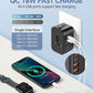 Universal Travel Adapter with 2 PD20W USB-C & 2 QC18W USB-A Ports, Fast Charging International Power Plug Adapter, All-in-One Worldwide Adaptor Converter Wall Charger for US EU UK AUS Asia