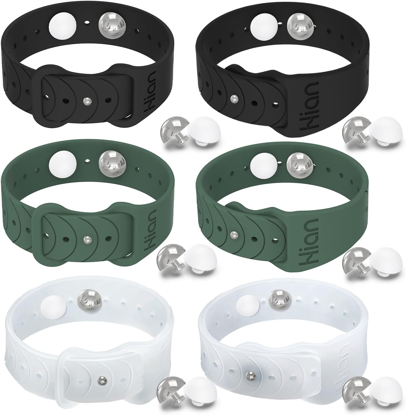 Motion Sickness Bands Anti Nausea Acupressure Wristband Sea Sickness Wristbands Nausea Bands（3Pairs-Black+Green+Transparent）