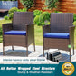 Wicker Patio Dining Chairs Set of 6 with Removable Cushions (6 Count)