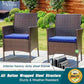 Wicker Patio Dining Chairs Set of 4 with Removable Cushions