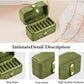Travel Jewelry Case, Portable Pocket Size Small Plush Velvet Ring Box for Women, Mini Ring Holder and Organizer with 7 slots for purse(Avocado Green)