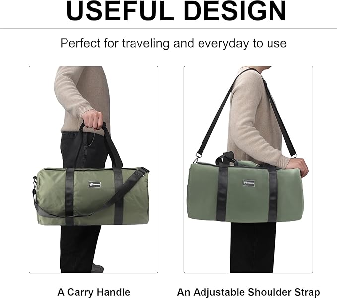 FIREDOG Smell Proof Duffle Bag, Large Smell Proof Bag for Travel Storage