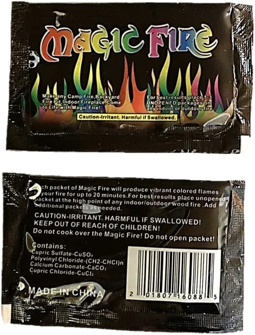 Campfire Color Changing Flames Magic FIRE Colorant - 24 Packs, green