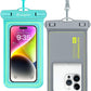 IP68 Waterproof Phone Pouch, Floating Waterproof Phone Case for iPhone 16 15 Pro Max Galaxy S24+ S23 Pixel 8 Pro with Detachable Lanyard, Cellphone Dry Bags Beach Vacation Essentials -2 Pack