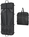 Zilink Luxury Storage 60" Garment Bag for Long Dress, Coat, Fur, Mink and Choir Robe 3.9" Gusset Cover Heavy Duty, Breathable, Hanging, Foldable Travel and Wardrobe Clothes Protector