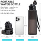 TakeToday Collapsible Water Bottles 32oz, Foldable Travel Water Bottle, BPA Free, Silicone Water Bottle Leakproof for Hiking, International Travel, Outdoors