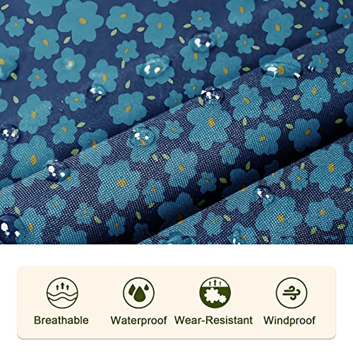 Adult Rain Poncho Waterproof Hooded Zipper Raincoat with Pockets