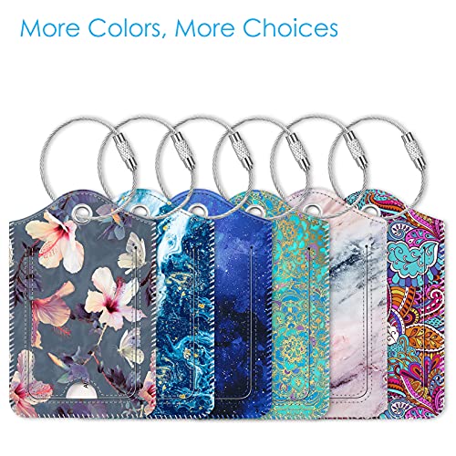 Luggage Tags Privacy Cover ID Label for Travel Bag Suitcase (2 Count)