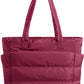 BAGSMART Tote Bag for Women, Lightweight Puffy Tote Bag with Compartments Shoulder Bag Handbag for Travel, Work, Gym,