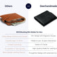 Leather RFID Wallet for Men, Slim Leather Mens Wallet, Handcraft Men's Wallets, Card Cases & Money Organizers, Magnetic Closure Sleek RFID Blocking Thin Mens Wallets with 9-12 Card Slots & Gift Box - Roamly