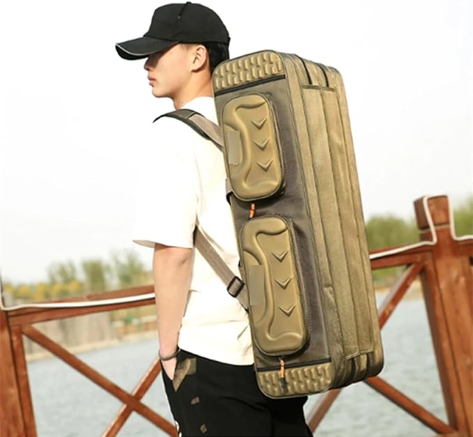 Suwequest Portable Waterproof Fishing Rod 2/3/4 Layer Thick Oxford Bag 90-120Cm Fishing Pole Tools Storage Box