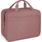 BALHLHG Toiletry Bag for Women With Hanging Hook, Medium Travel Makeup Organizer, Water-resistant Cosmetic Toiletries Bag for Bathroom, Trip, Business, Rosewood-Pink