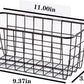 2 Set Hanging Wall Basket Organizer Over the Cabinet Door Wire Baskets for Organizing -No Drilling Adhesive Wall Storage Basket, Space-Saving Hanging Baskets for Organizing Wall Mount Storage,Black