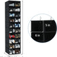 coastal rose Hanging Shoe Organizer for Closet, 20 Sections Hanging Closet Organizers and Storage Shelves, Space Saving Hanging Shoe Rack, Black, 12''W×12''Dx 50''H