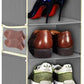 Large-Sized Hanging Shoe Organizer 8-Shelf, Hanging Closet Organizer with 8 Side Pockets, Wider Hanging Shelves for Storage Shoes Clothes 9" W × 11.8" D× 48" H, Grey
