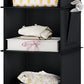 YOUDENOVA Hanging Closet Organizer, 4-Shelf Closet Hanging Storage Shelves, Black
