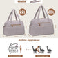 Travel Duffle Bag,Puffer Carry On Duffel Bag with Laptop Compartment Waterproof Overnight Weekender Bags for Women Large Hospital Tote Bags for Labor and Delivery(Medium,Khaki Gray）