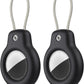 for AirTag Holder Case with Keychain, Air Tags-2 Pack for Apple Air Tag Holder with Wire Cable Lock Key Ring Chain Air Tagholder Accessories for GPS Item Tracker Kids,Keys,Luggage