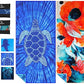 2 Pack Microfiber Beach Towels Oversized 71x32 Turtle Floral (2 Count)
