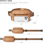2L Fanny Packs Everywhere Belt Bag Small Fashion Crossbody Waist Pack Faux Leather Waterproof Sling Chest Bag For Women Tan