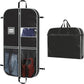 Zilink Upgrade 43" Garment Bag for Suit, Leather,Fur, Mink Coat and Sweater with 3.9" Gusset and Stable Buckles Heavy Duty, Hanging, Breathable, Foldable Travel and Wardrobe Clothes Protector
