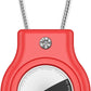 Waterproof Airtag Holder,Airtag Case with Secure Lock,Airtags Keychain for Apple Airtag,Anti-Lost Protective Cover Air tag Accessories for GPS Item Finder Tracker Luggage,Bag,Key,Pet,Cat Dog,-Red